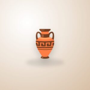 Vază ceramică pictată